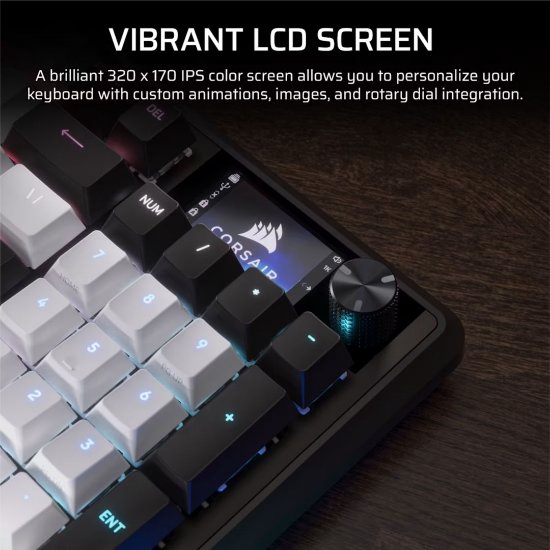 Tipkovnica CORSAIR Vanguard 96 MLX, Plasma Dual, NA Layout, USB, crna-bijela