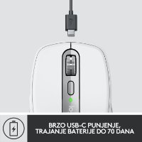 Miš LOGITECH MX Anywhere 3, laserski, bežični, BT, Unifying receiver USB, pale gray
