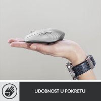 Miš LOGITECH MX Anywhere 3, laserski, bežični, BT, Unifying receiver USB, pale gray