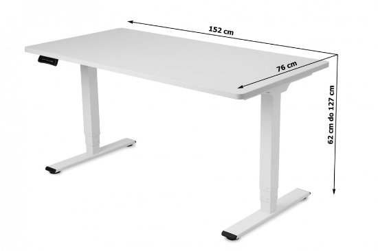 IZLOŽBENI - Podizni stol ERGOVISION Supra, bijeli