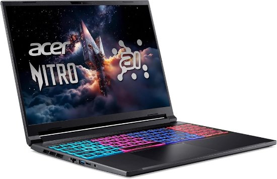 Laptop ACER Nitro V 16S AI NH.QXNEX.00C / Ryzen AI 7 350, 16GB, 1TB SSD, nVidia GeForce RTX 5070, 16" WQXGA 180Hz IPS, bez OS, crni