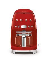 Aparat za kavu SMEG DCF02RDEU, 1050 W, filter kava, do 12 šalica, 1.4 l, crvena