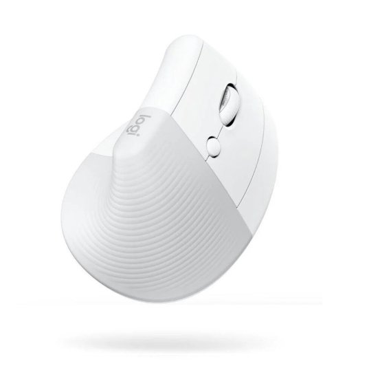 Miš LOGITECH Lift, optički, ergonomski, bežični, USB, bijeli
