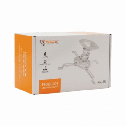 Nosač za projektor SBOX PM-18, do 13.5kg, stropni, bijeli