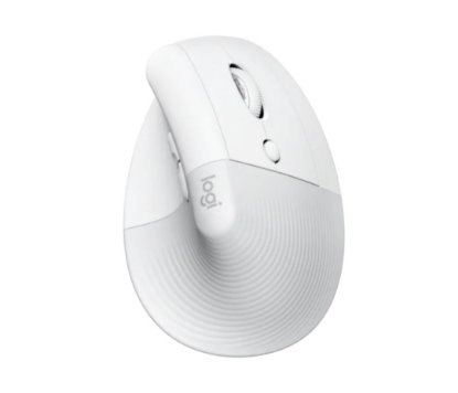 Miš LOGITECH Lift za Mac, ergonomski, bežični, bijeli