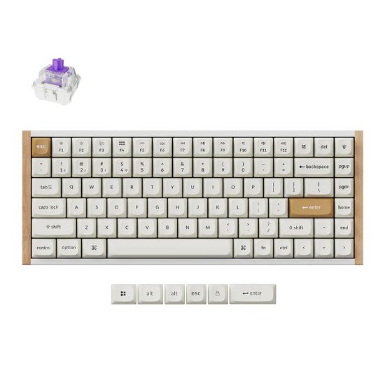 Tipkovnica KEYCHRON K2 HE Special Edition, RGB, Gateron 2.0 magnetic switch, US Layout, bežična, bijela