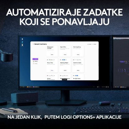 Tipkovnica LOGITECH MX Keys S, bežična, BT, crna