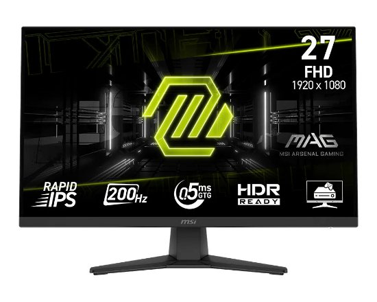 Monitor 27" MSI MAG 272F, IPS, FHD, 200Hz, 0.5ms, 300cd/m2. FreeSync, crni