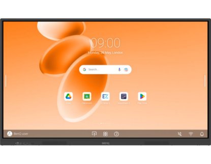 Interaktivni zaslon BENQ RE7505E, 75", 4k, 50 Points Touch, crni