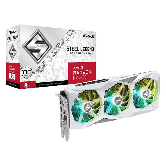 Grafička kartica ASROCK Radeon RX 7600 Steel Legend OC, 8GB GDDR6