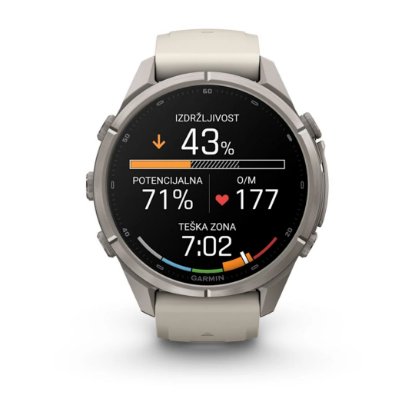 Pametni sat GARMIN Fenix 9 Pro, 43mm, AMOLED, multisport, bijeli remen