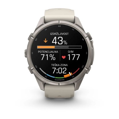 Pametni sat GARMIN Fenix 9 Pro inReach, 43mm, AMOLED, multisport, sivi remen