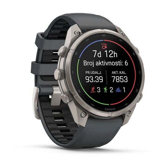 Pametni sat GARMIN Fenix 9 Pro, 47mm, AMOLED, multisport, crni remen