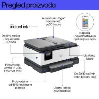 Multifunkcijski printer HP OfficeJet Pro 8122e , 405U3B, printer/scanner/copy, 4800dpi, WiFi, LAN, USB, bijeli, Instant Ink