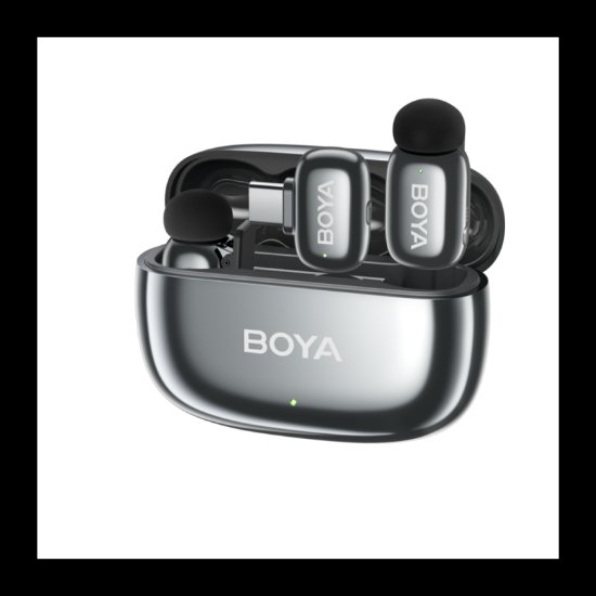 Mikrofon BOYA Mini 2-02, 2 TX i 1 RX + Charging Case, siva