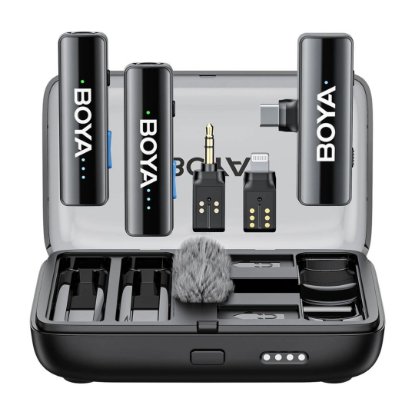 Mikrofon BOYA Boyalink 2 C2, 2 TX i 1 RX + Charging Case, crni