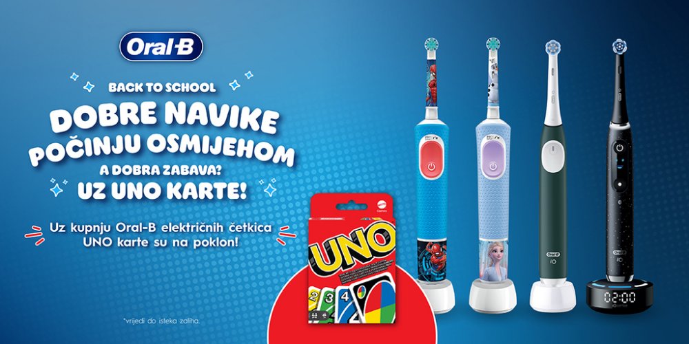 Prikažite detalje za Oral-B Back to School: Uz novu četkicu na poklon dobivaš UNO karte!