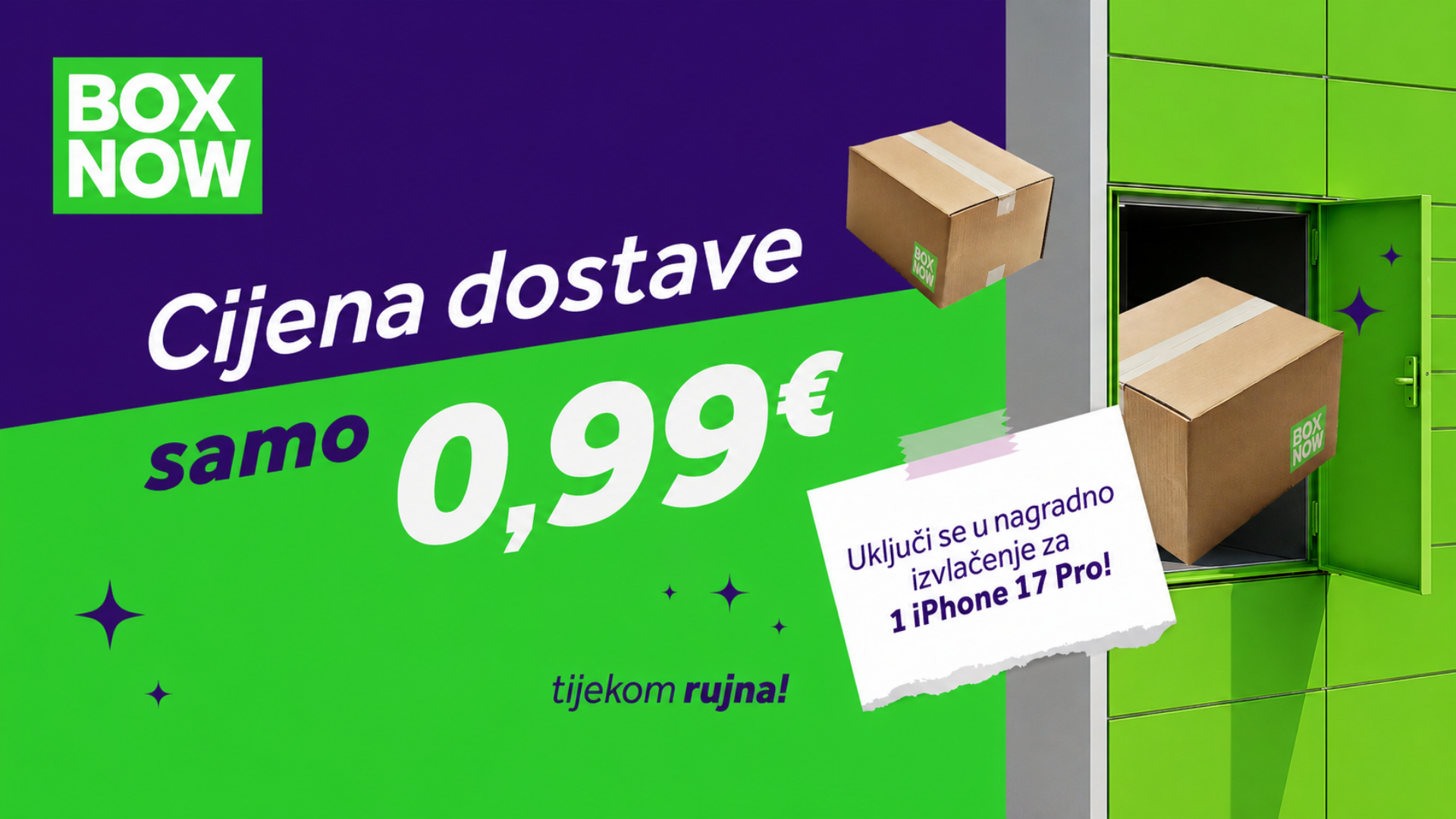 Box Now 0,99  + nagradno izvlačenje