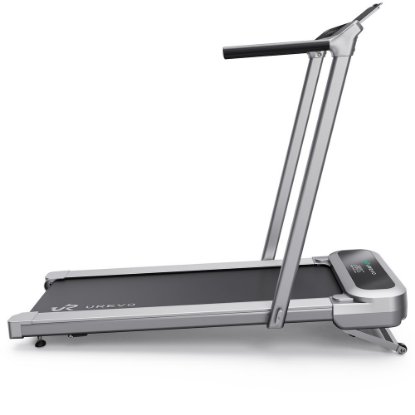 Traka za traka za hodanje i trčanje UREVO, FoldiMix 5L Pro Smart 2-u-1, max brzina 13.4 km/h, duljina trake 120 cm, 120 kg, srebrna