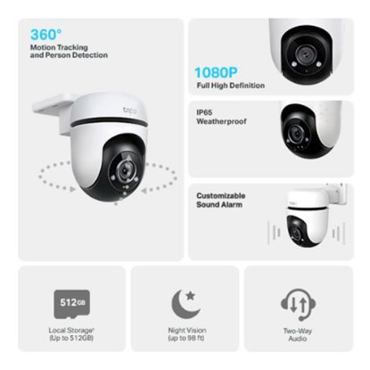 Mrežna nadzorna kamera TP-LINK Tapo C500, 1080p, vanjska, WiFi, senzor pokreta, noćno snimanje