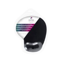 Podloga za miš OCTIO OMP01 ERGO, s osloncem za zapešće, crna