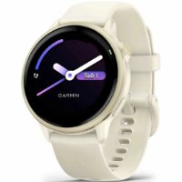Sportski sat GARMIN Vivoactive 6 Bone/Lunar Gold, zlatni