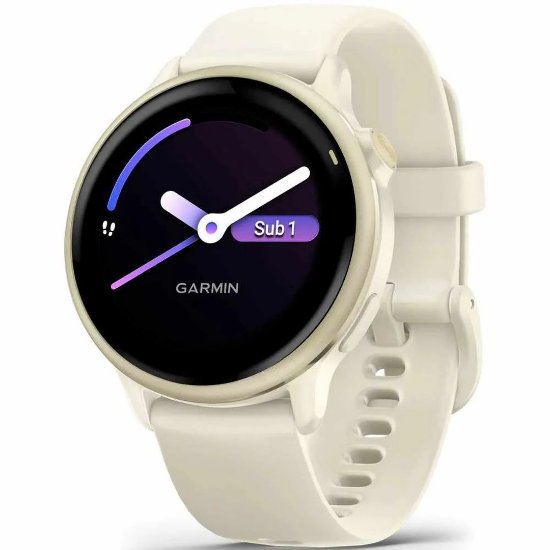 Sportski sat GARMIN Vivoactive 6 Bone/Lunar Gold, zlatni