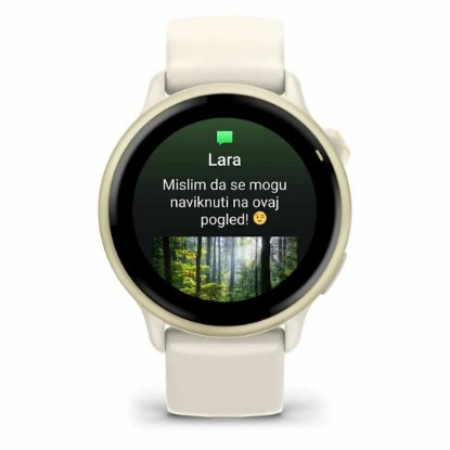 Sportski sat GARMIN Vivoactive 6 Bone/Lunar Gold, zlatni