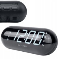 Radio budilica MUSE M-19 GL, 1.8 inch zaslon, PLL tuner, dual alarm, crna
