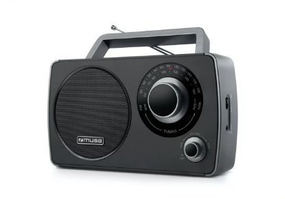 Prijenosni radio MUSE M-075 R, FM/MW prijemnik, AUX in, napajanje mreža i baterije, crni