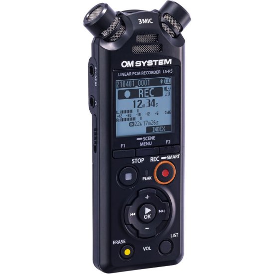 Digitalni diktafon OLYMPUS LS-P5, 16GB, PCM Linear, 20-20000 Hz, crni