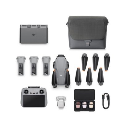 Dron DJI Air 3S Fly More Combo (DJI RC 2), 4K UHD kamera, 3-axis gimbal, vrijeme leta do 45min, upravljanje daljinskim upravljačem, sivi