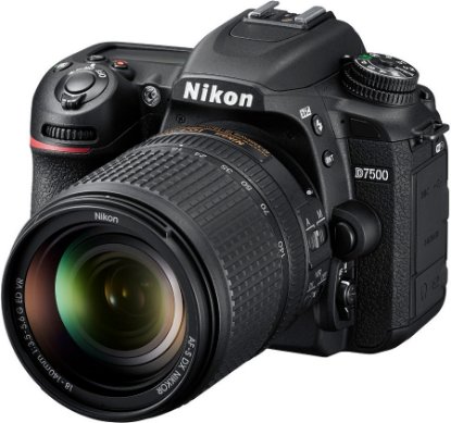 Digitalni fotoaparat NIKON D7500, AF-S DX 18-140mm f/3.5-5.6G ED VR, APS-C senzor, crni