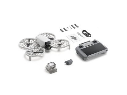 Dron DJI Flip (DJI RC 2), 4K UHD kamera, 3-axis gimbal, vrijeme leta do 31min, upravljanje daljinskim upravljačem, sivi