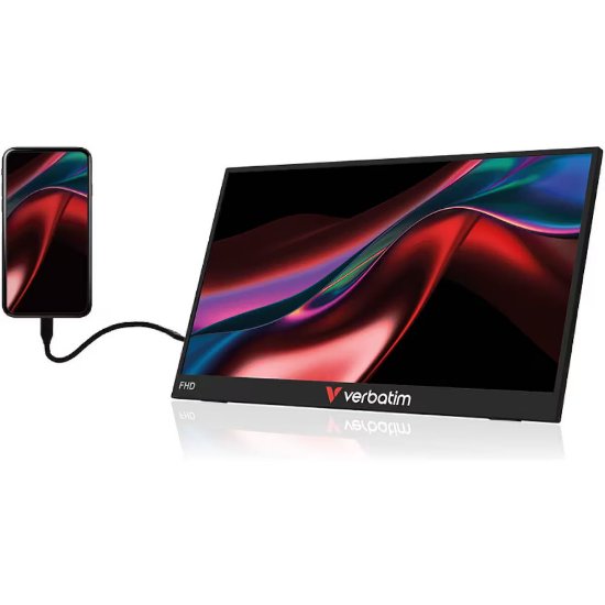 Prijenosni monitor 14" VERBATIM Light 32400, FHD, IPS, 60Hz, 10ms, zvučnici, crn
