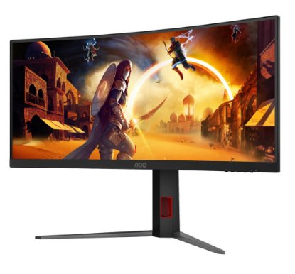 Gaming monitor 34" AOC CU34G4, UWQHD, VA, 180Hz, 1ms, 300cd/m2, FreeSync, zakrivljeni, crni