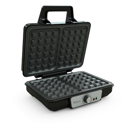 Aparat za vafle TESLA WM200BX, 1000 W, 220 C, crni-inox