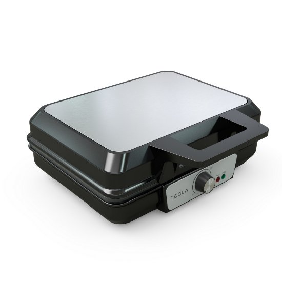 Aparat za vafle TESLA WM200BX, 1000 W, 220 C, crni-inox