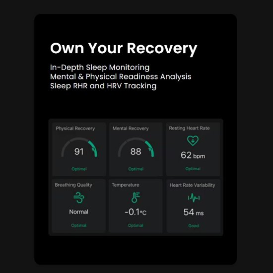 Pametni prsten AMAZFIT Helio Ring, veličina 12, praćenje aktivnosti, titanij