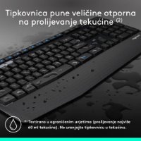 Tipkovnica + miš LOGITECH MK345 Wireless Combo, bežična, crna