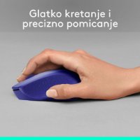 Miš LOGITECH M330 Silent Plus, optički, 1000dpi, bežični, plavi, USB