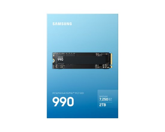 SSD 2TB SAMSUNG 990, MZ-V9V2T0BW, M.2, NVMe PCIe Gen4, maks 7150/6450 MB/s