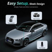 Auto kamera BOTSLAB G300H PLUS, 4K prednja + zadnja kamera, GPS, crna