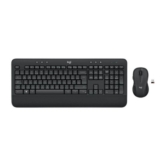 Tipkovnica + miš LOGITECH MK545 Advanced Combo, bežična, crna, Unifying receiver USB
