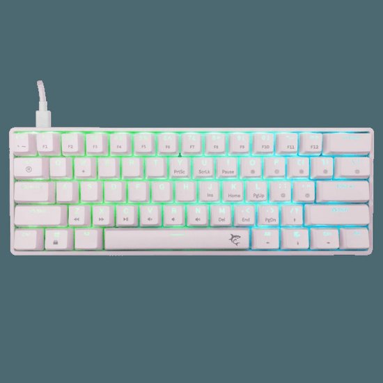 Tipkovnica WHITE SHARK GK-004221 Shinobi-2, RGB, mehanička, plavi switch, US, bijela