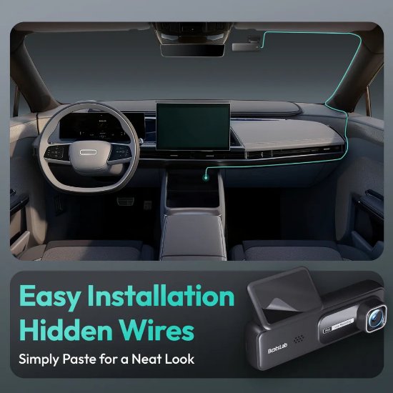 Auto kamera BOTSLAB HK30 PRO, 2K, Wi-Fi, 140°, crna