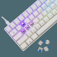 Tipkovnica WHITE SHARK GK-004221 Shinobi-2, RGB, mehanička, plavi switch, US, bijela