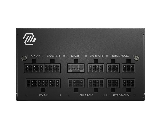 Napajanje 750W, MSI MAG A750GL PCIE5, ATX v3.0, 120mm vent, modularno, 80+ Gold