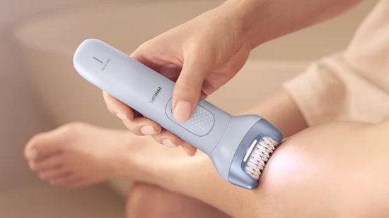 Epilator PHILIPS BRE709/00 Series 8000, Wet & Dry, plavi