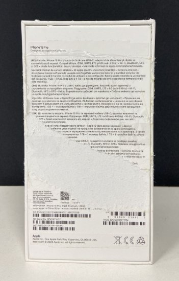 RABLJENI - Mobitel APPLE iPhone 15 Pro, 6,1", 8GB, 128GB, iOS, crni